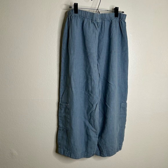 bryn Walker Blue Wide Leg Pants Relaxed Fit - Picture 1 of 16